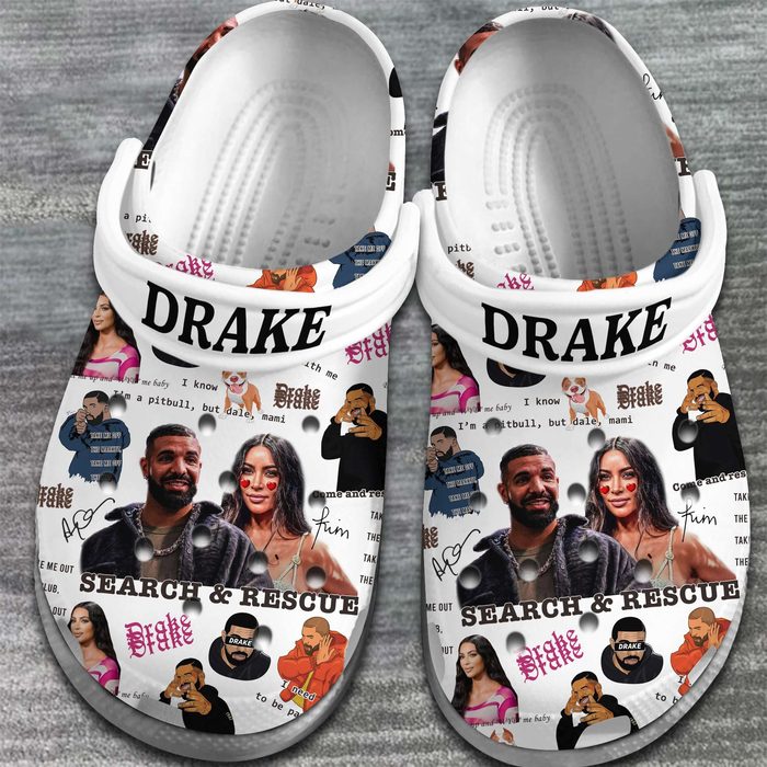 classic and 3d printed drake white clogs for kids 26 adults yeg6l