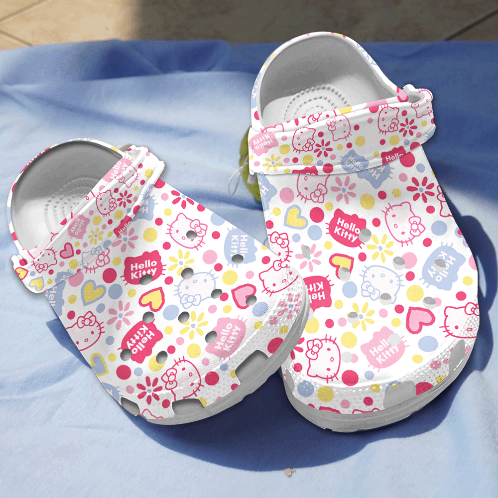 classic and safety hello kitty white clogs for kids 26 adults 8xqdm