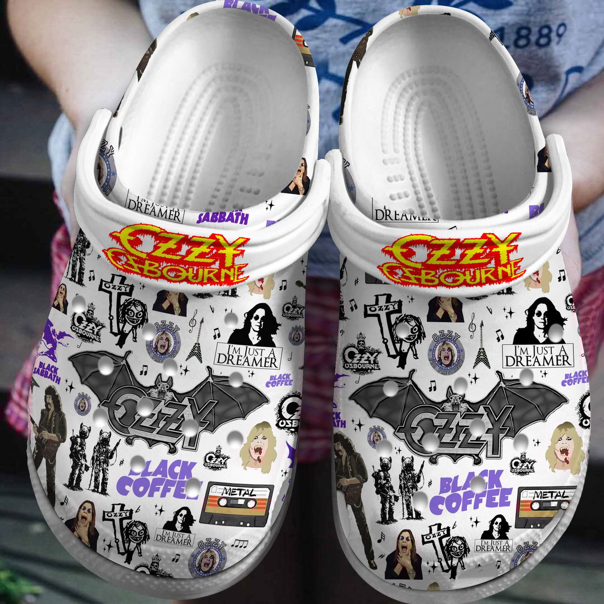 classic design ozzy osbourne music aritst clogs shoes rtr55