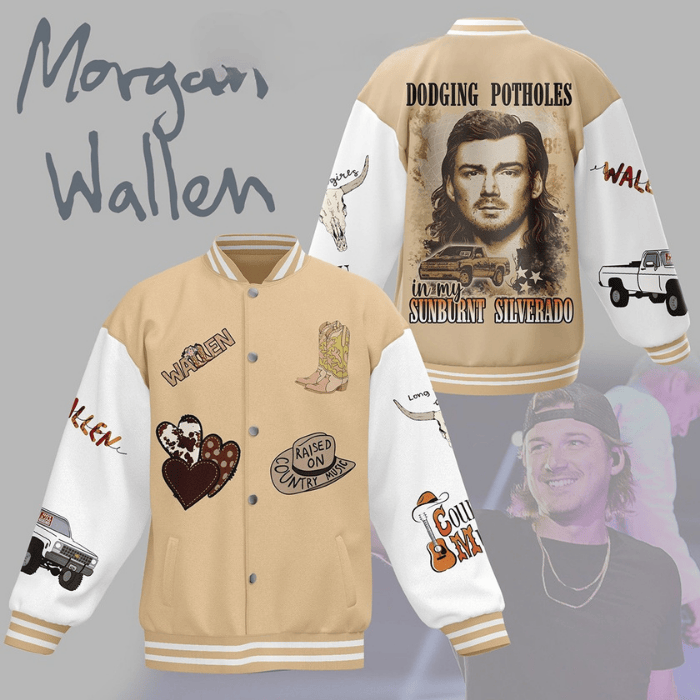 classic dodging potholes morgan wallen music baseball jacket w2yx6