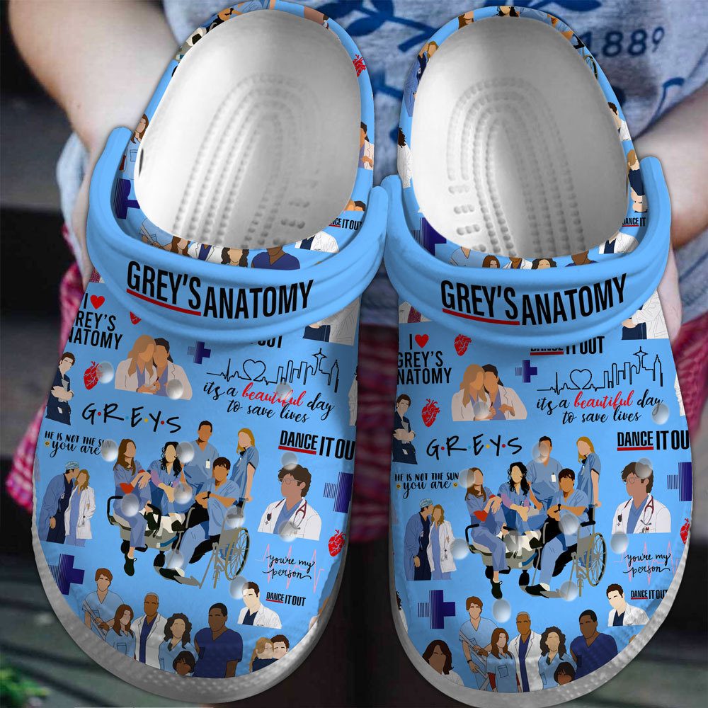 classic greys anatomy tv series blue clogs fast shipping worldwide u1mfp