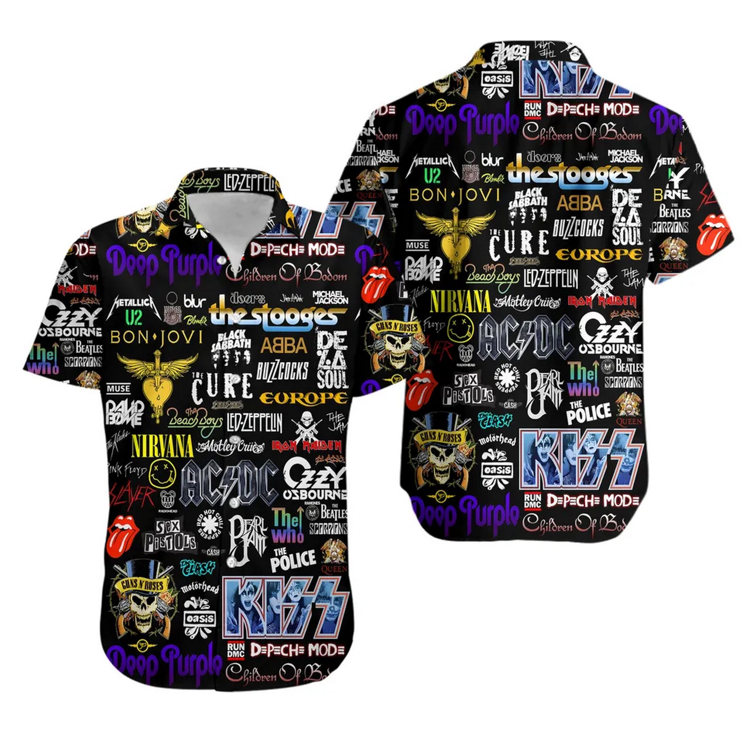 classic rock kizz music unisex hawaiian shirt 5rxc7