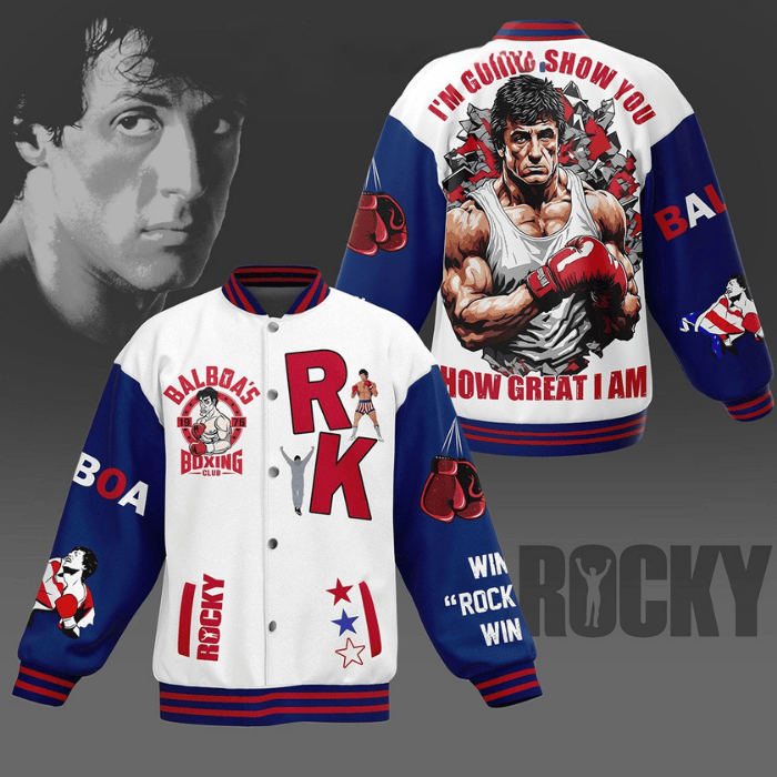 classic stylish rocky baldas boxing baseball jacket psdum