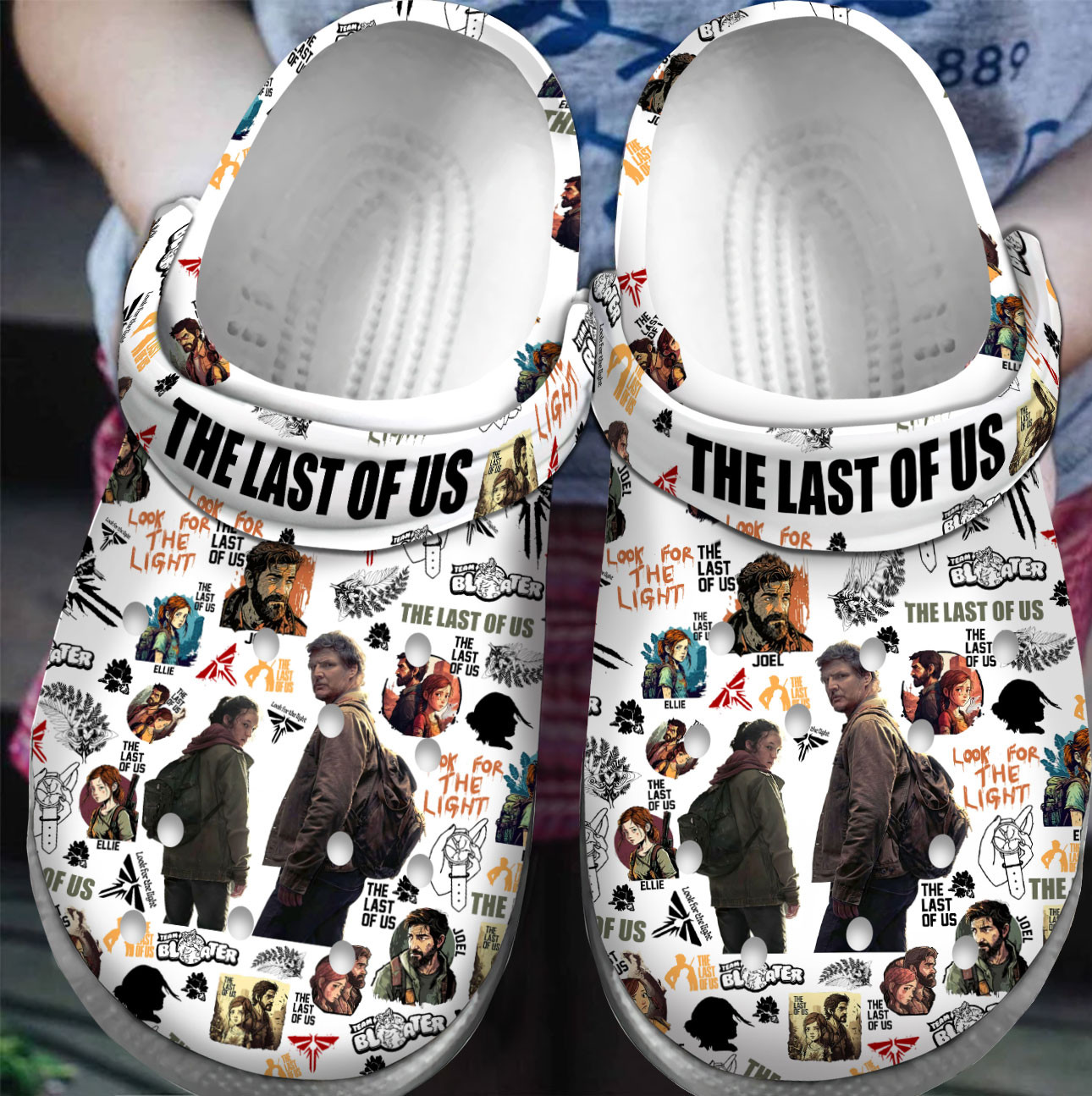 classic the last of us game white clogs for kids and adults fbcuj