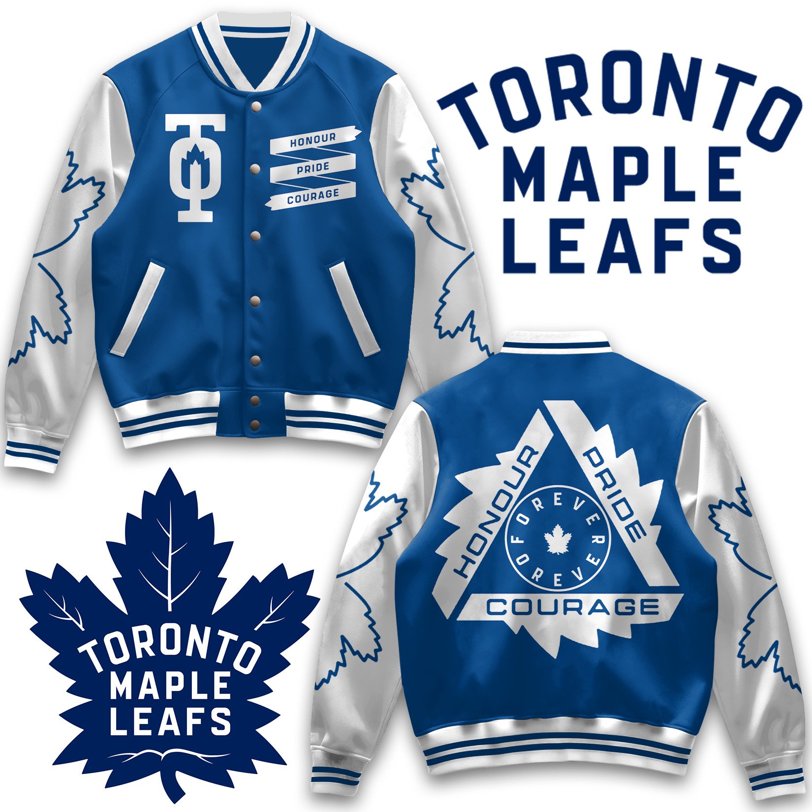 classic toronto maple leafs honour baseball jacket q8jmc
