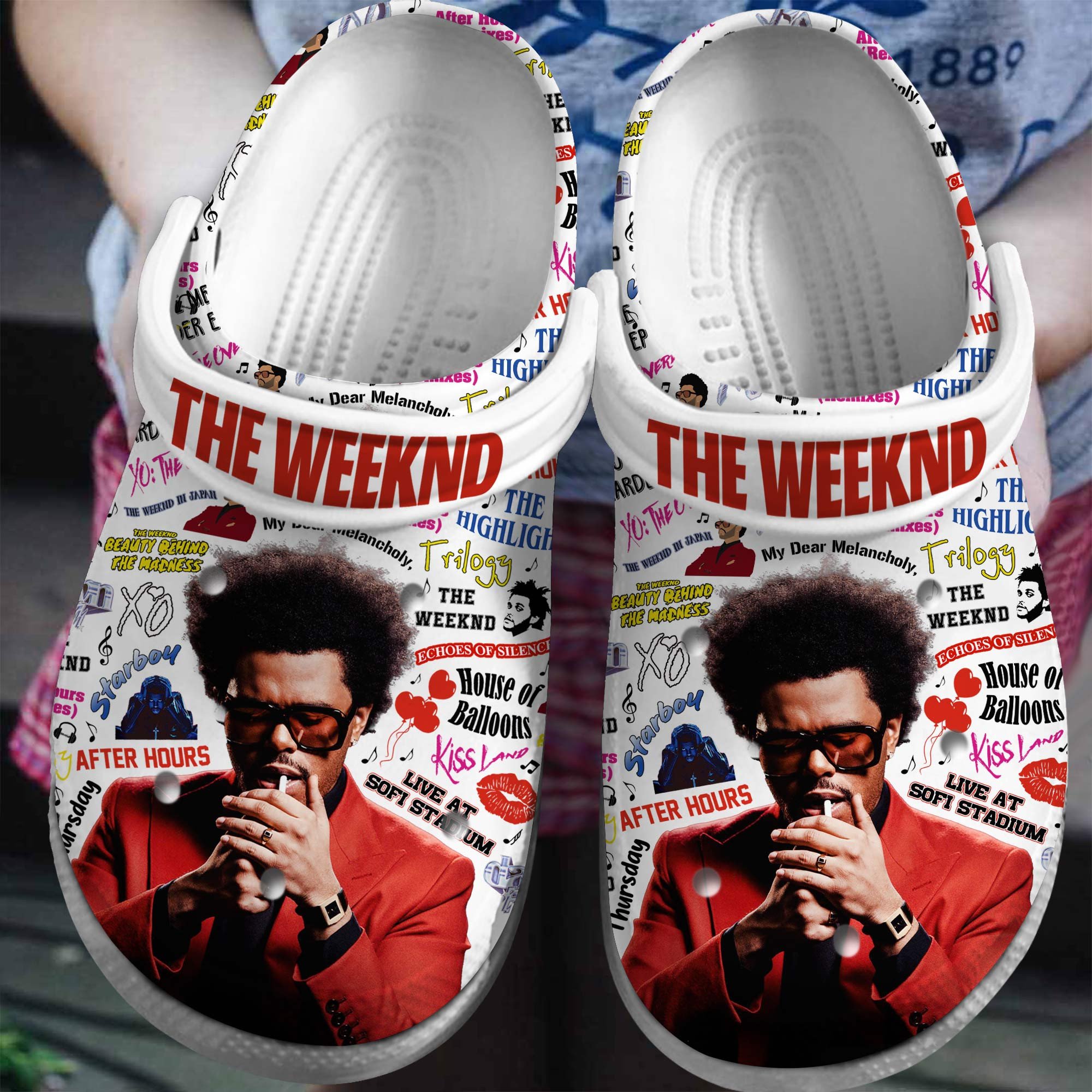 classic white shoes singer the weeknd design clogs fast shipping worldwide 5koou