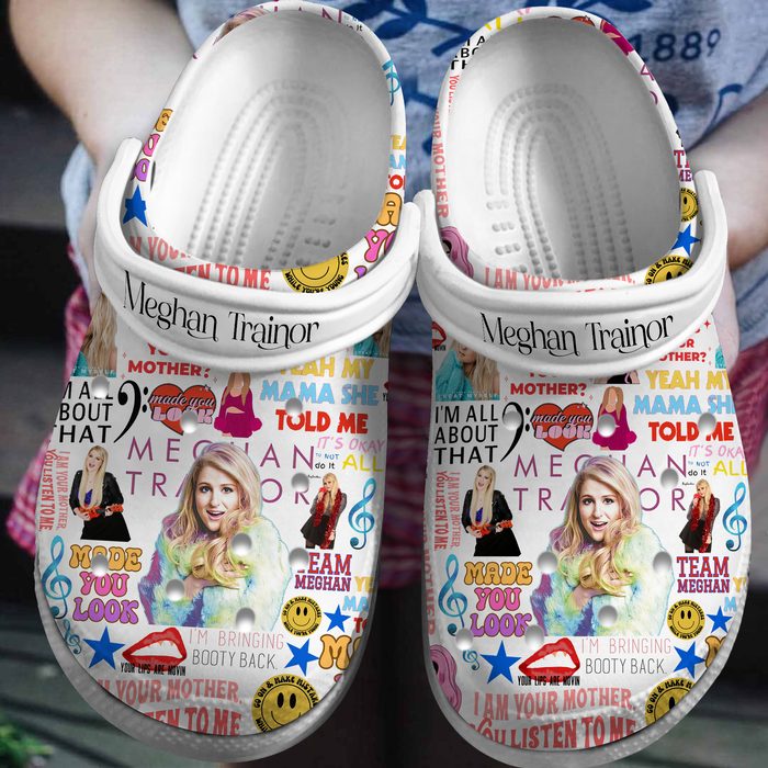 classic white slippers meghan trainor the singer music clogs ebfg4