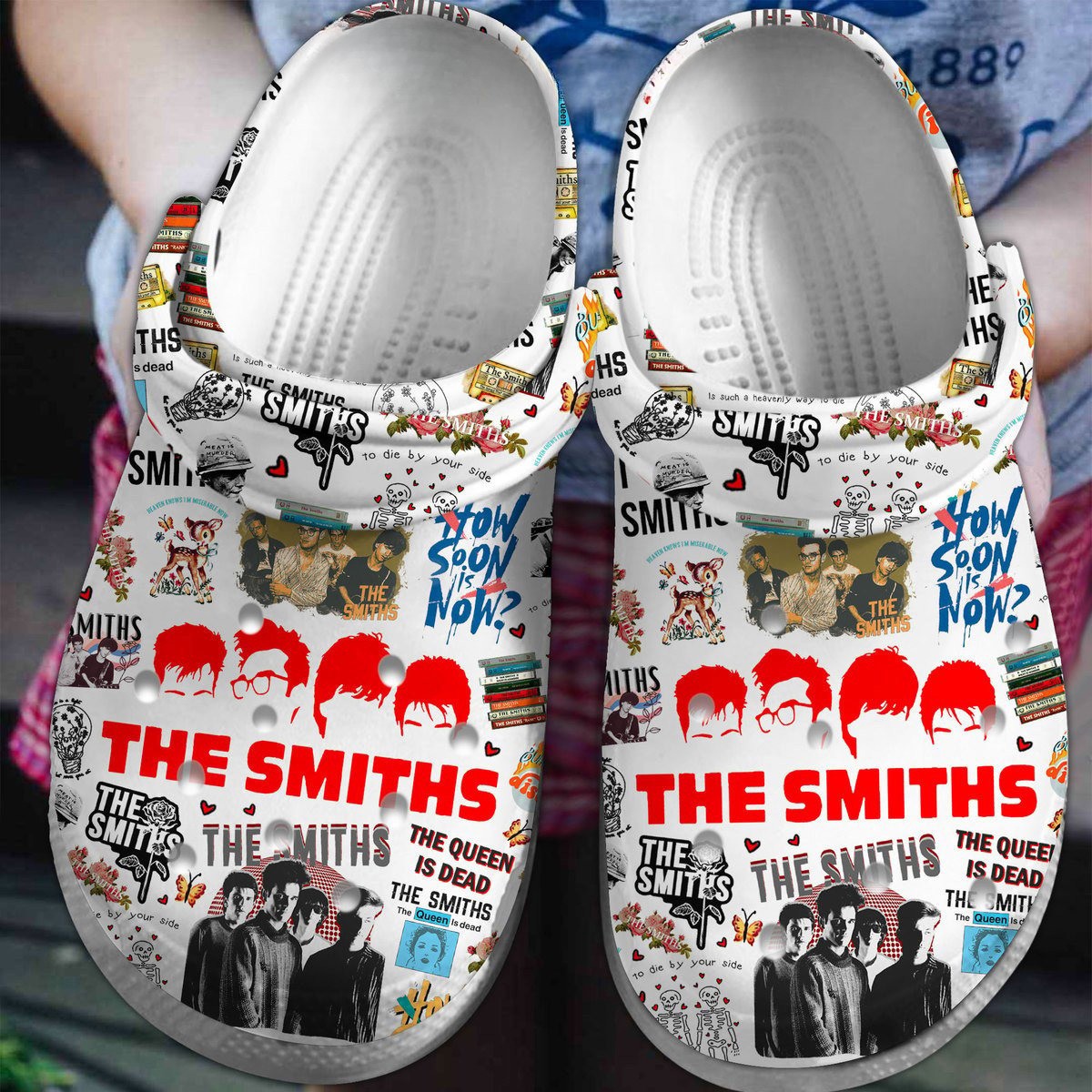 classic white slippers the smiths utd music clogs for kids 26 adults rdlk8
