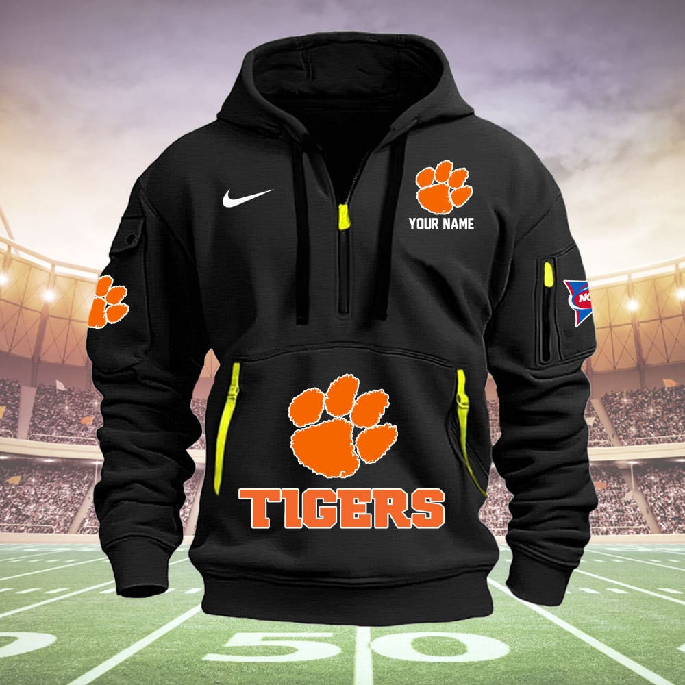 clemson tigers quarter zip hoodie i9npf