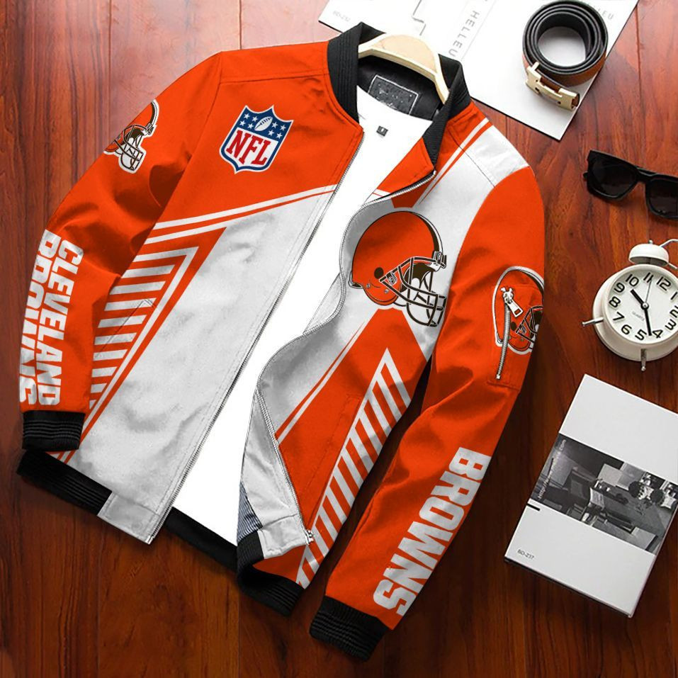 cleveland browns bomber jacket 351 et53q