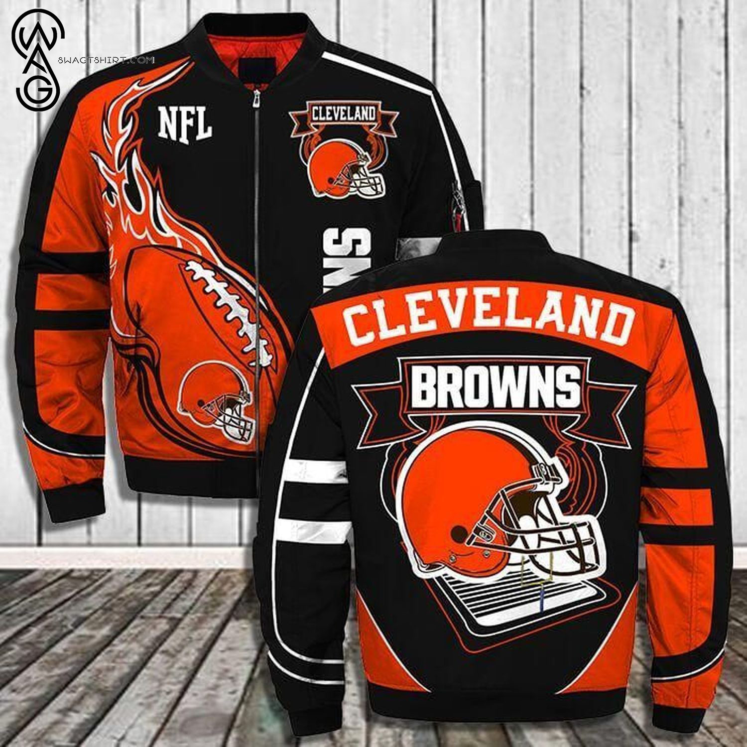 cleveland browns bomber jacket bg19 msyjv