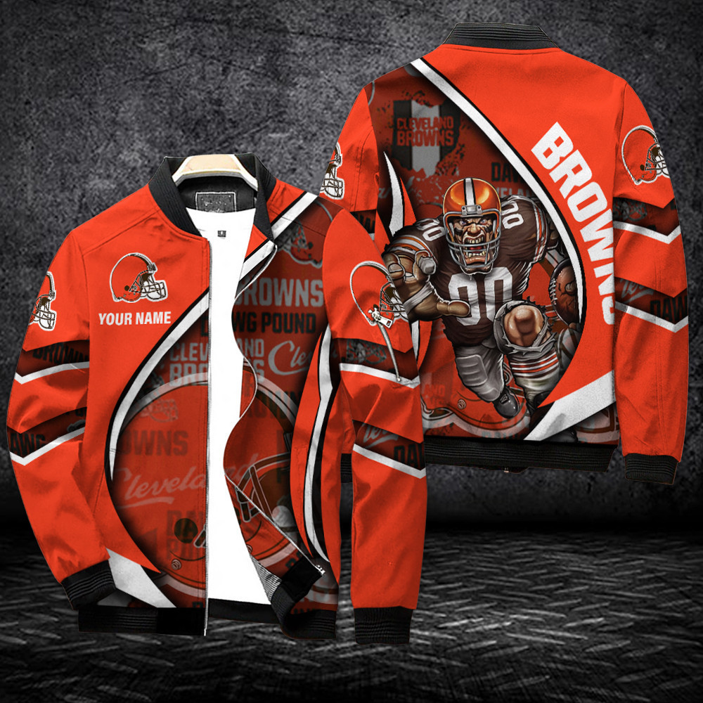 cleveland browns personalized bomber jacket bg188 a5cev
