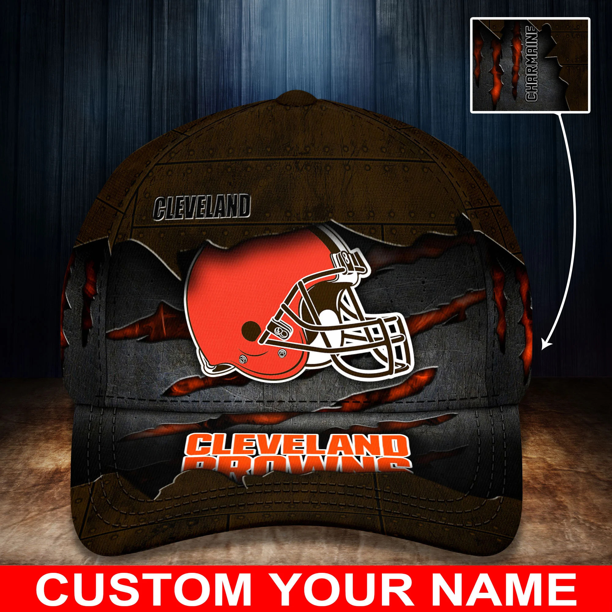 cleveland browns personalized classic cap bg298 h0vlg