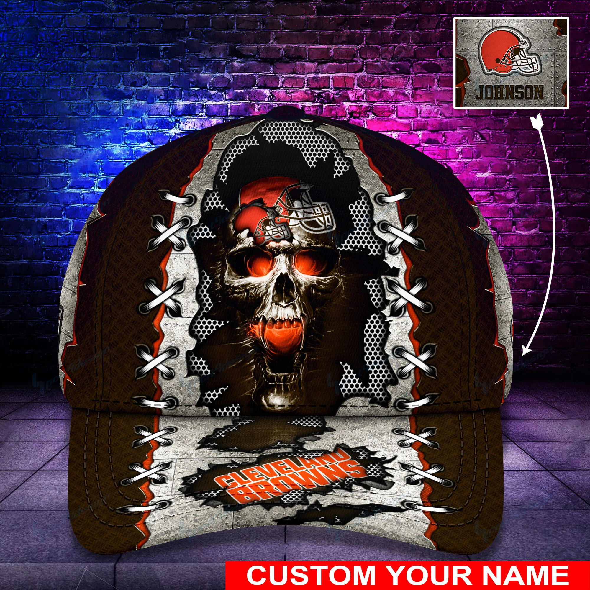 cleveland browns personalized classic cap bg482 6rzgv