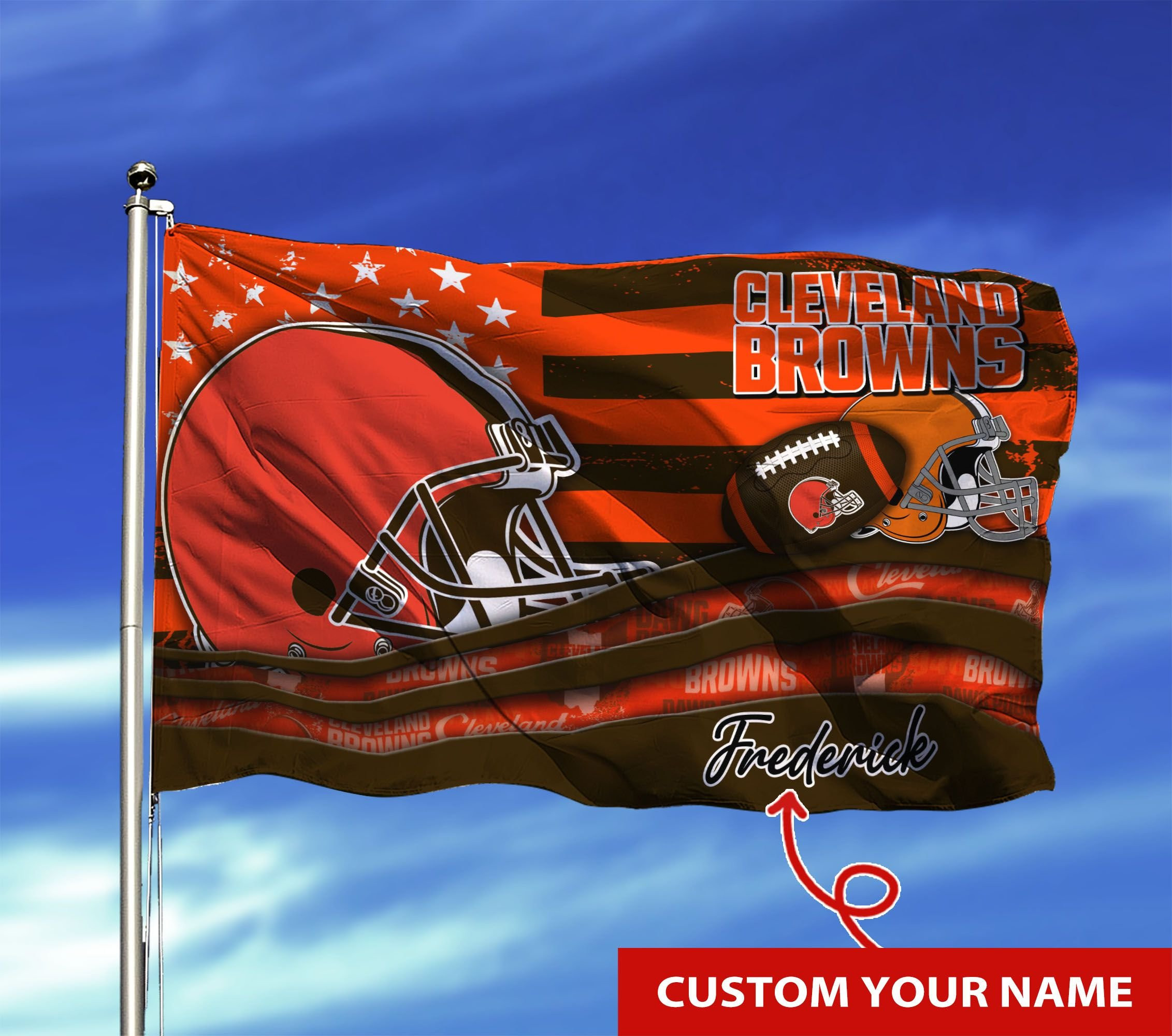 cleveland browns personalized flag 07 li7gj