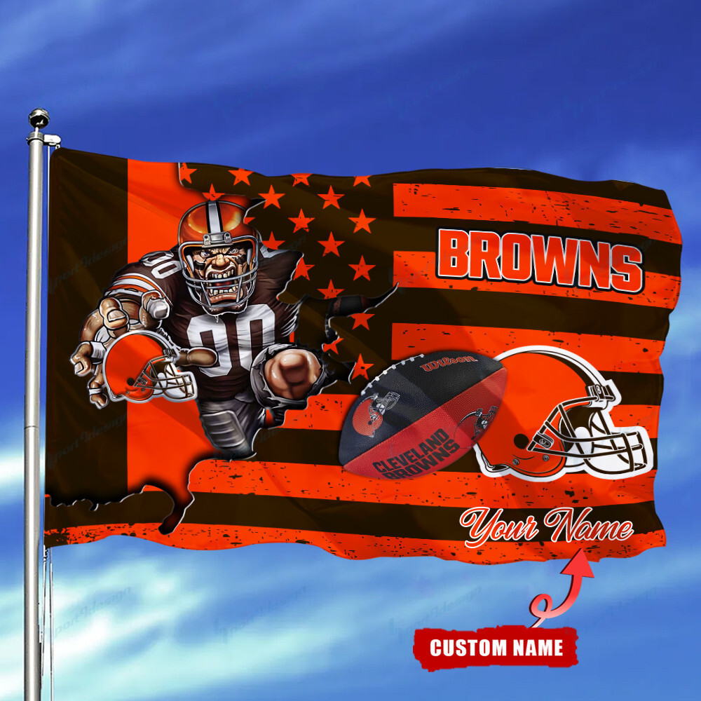 cleveland browns personalized flag 105 xxch2