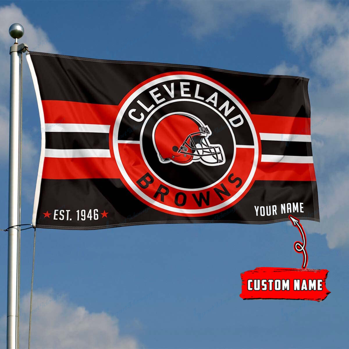 cleveland browns personalized flag 174 ub9aw