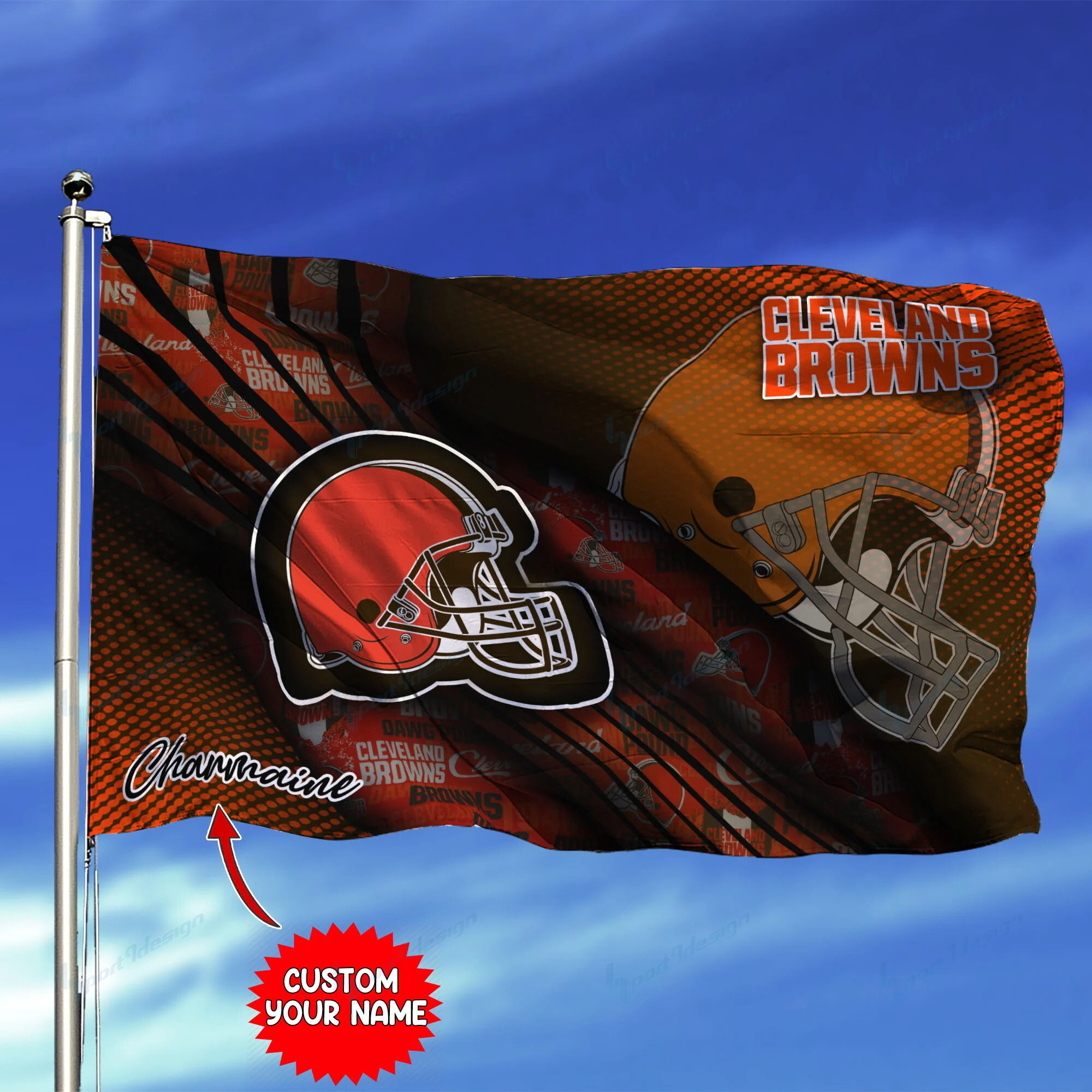 cleveland browns personalized flag 213 hhvbx