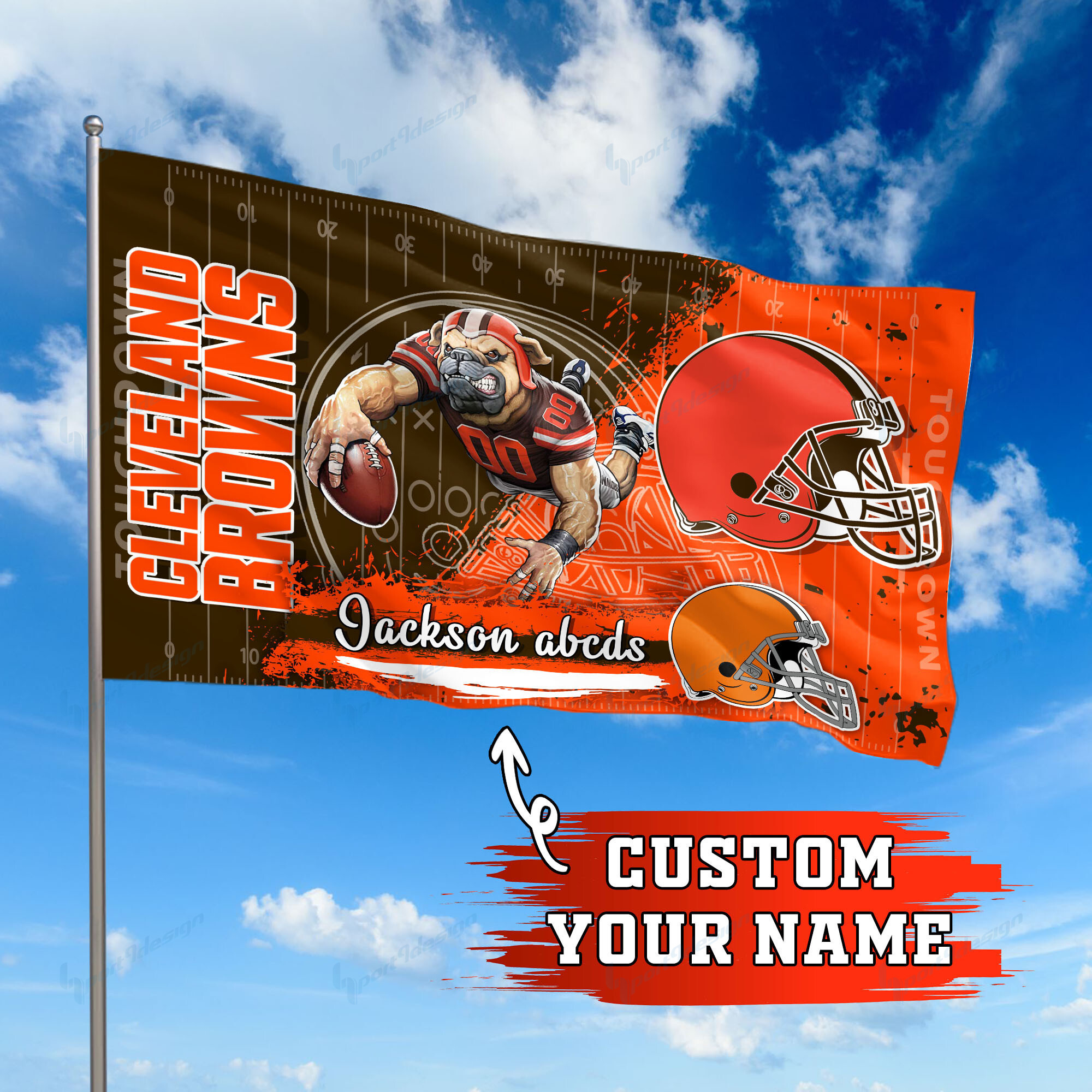 cleveland browns personalized flag 244 80jsz