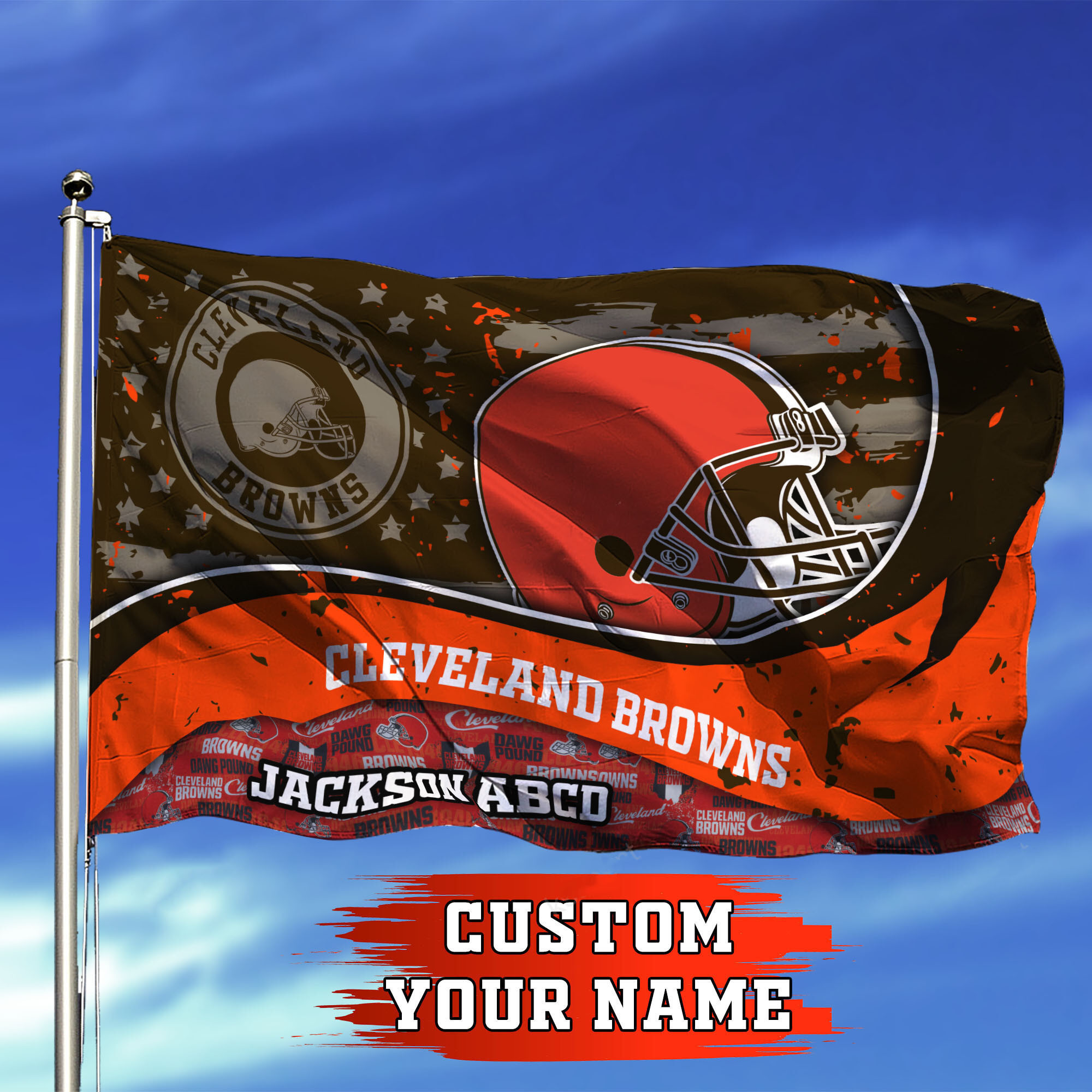 cleveland browns personalized flag 312 xfaj7