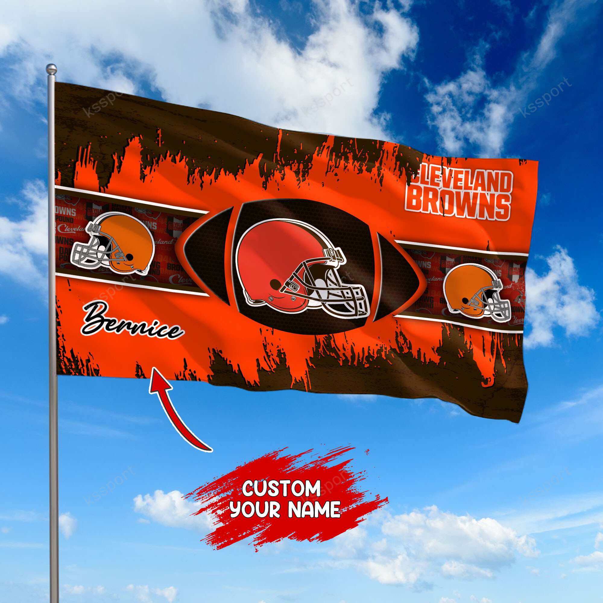 cleveland browns personalized flag 380 qsqnz