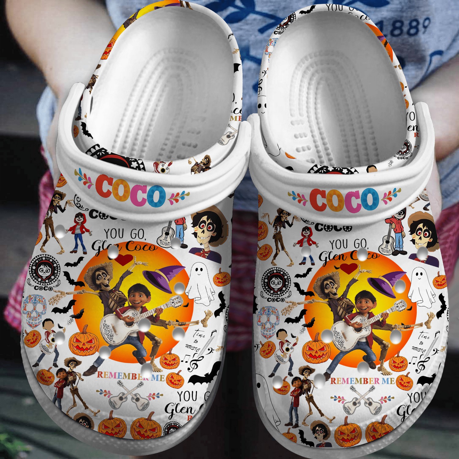 coco and granfather happy halloween sing for you clogs for kids and adults fast shipping ur1jm