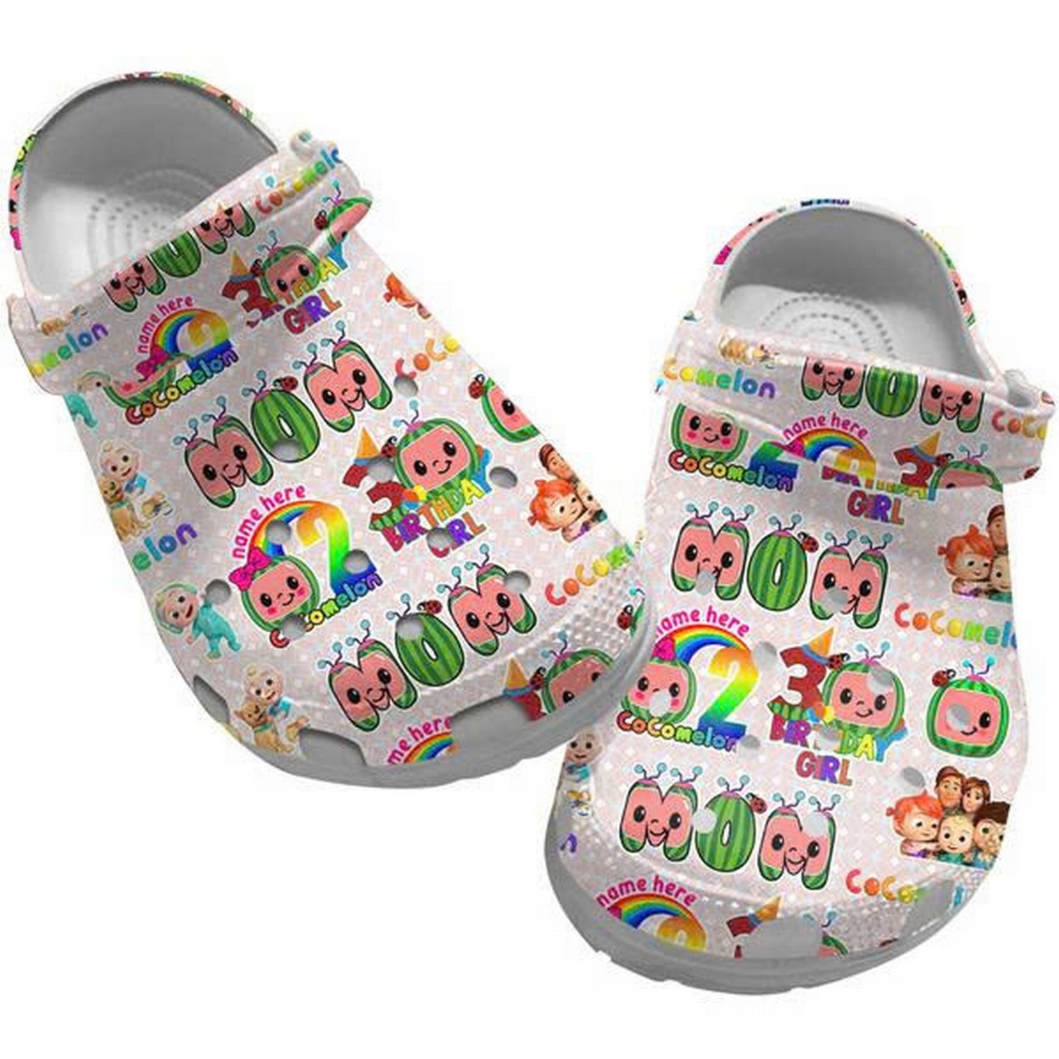 cocomelon cartoon birthday girl light pink clogs for kids and adults oxlkg