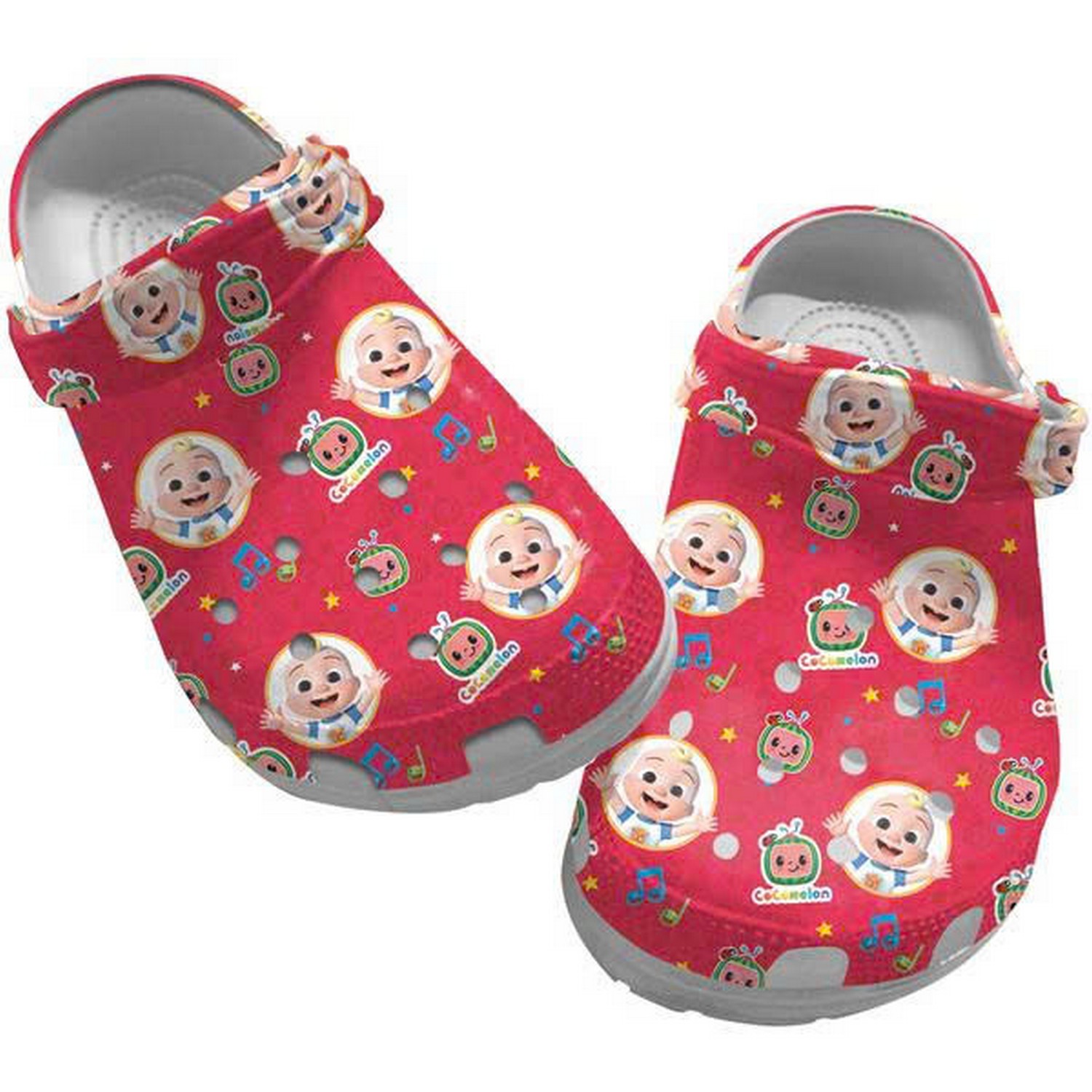cocomelon jj and musical note red clogs for kids 26 adults b5ixb