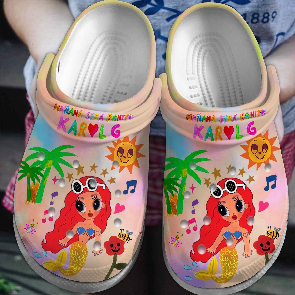 colorful crocs singer karol g music clogsthe ideal gift for fans on0td