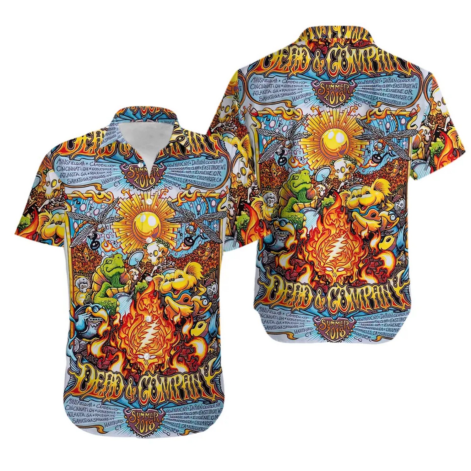 colorful dead and company hawaiian shirt k02eb