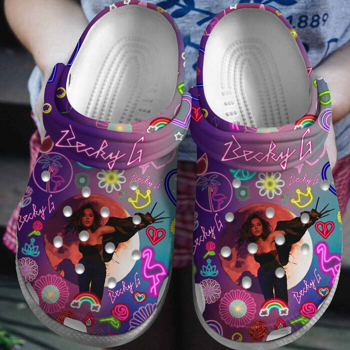colorful design becky g music neon lights clogs dta3w