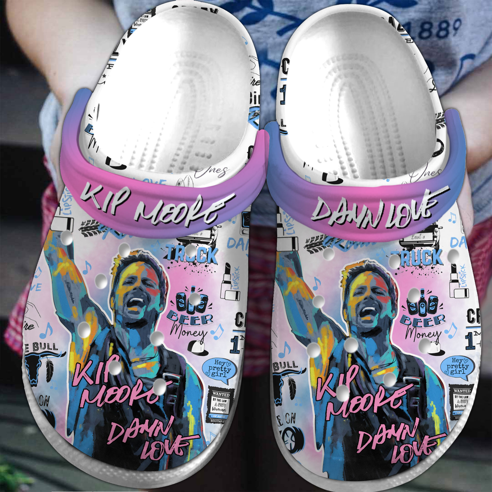 colorful design kip moore music artist clogs for men 26 women 9bgky
