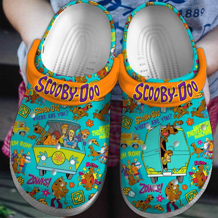 colorful design scooby doo cartoon clogs 3razz