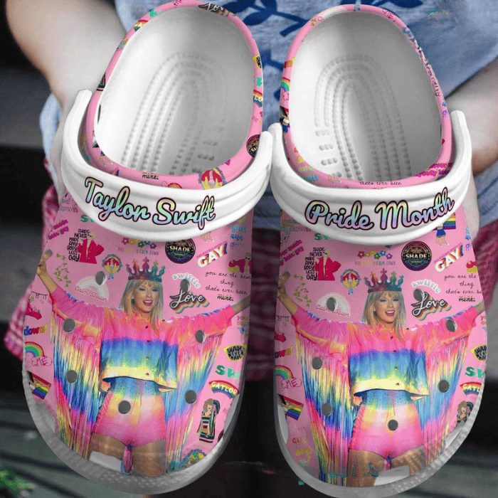 colorful happy pride month with taylor swift clogs fast shipping worldwide snsy9