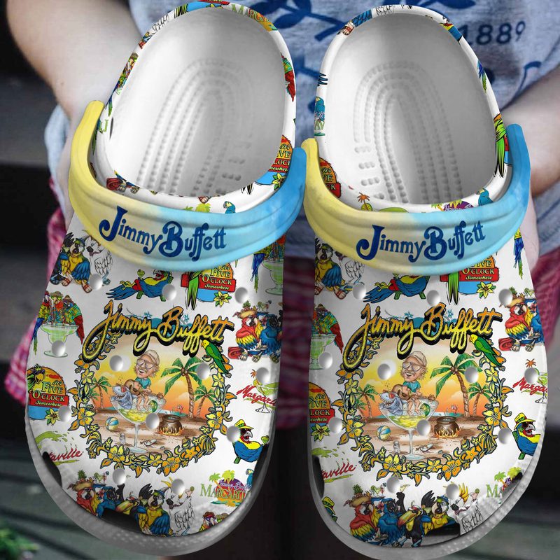 colorful jimmy buffet music clogs for loyal fans lkduh