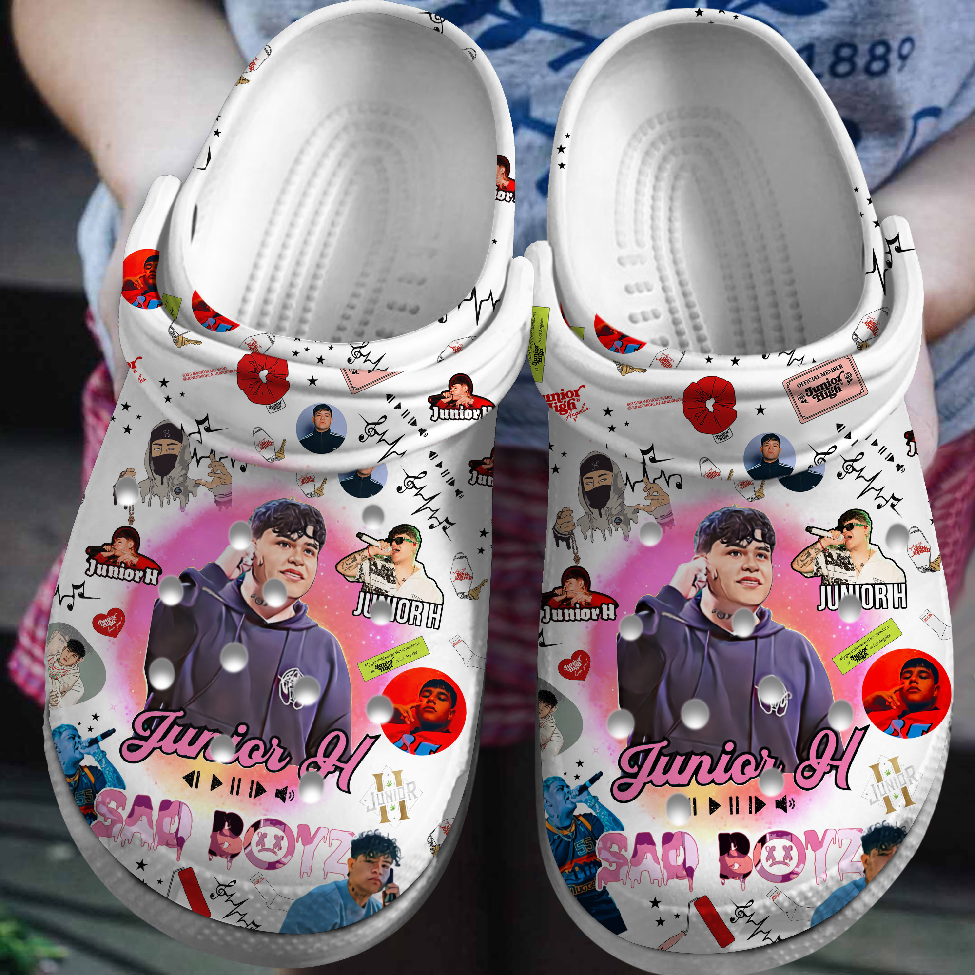 colorful junior h music white clogs fast shipping worldwide enuwo