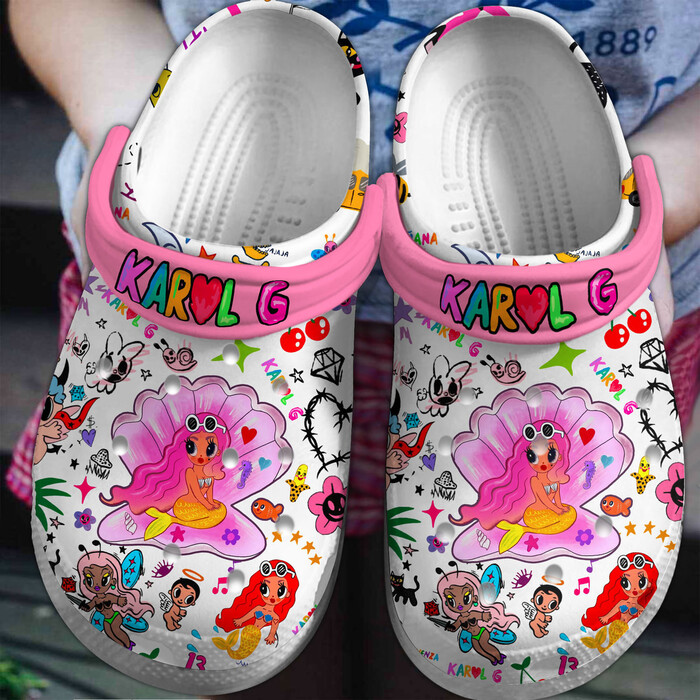 colorful singer karol g music cute clogs shoes 8elkn