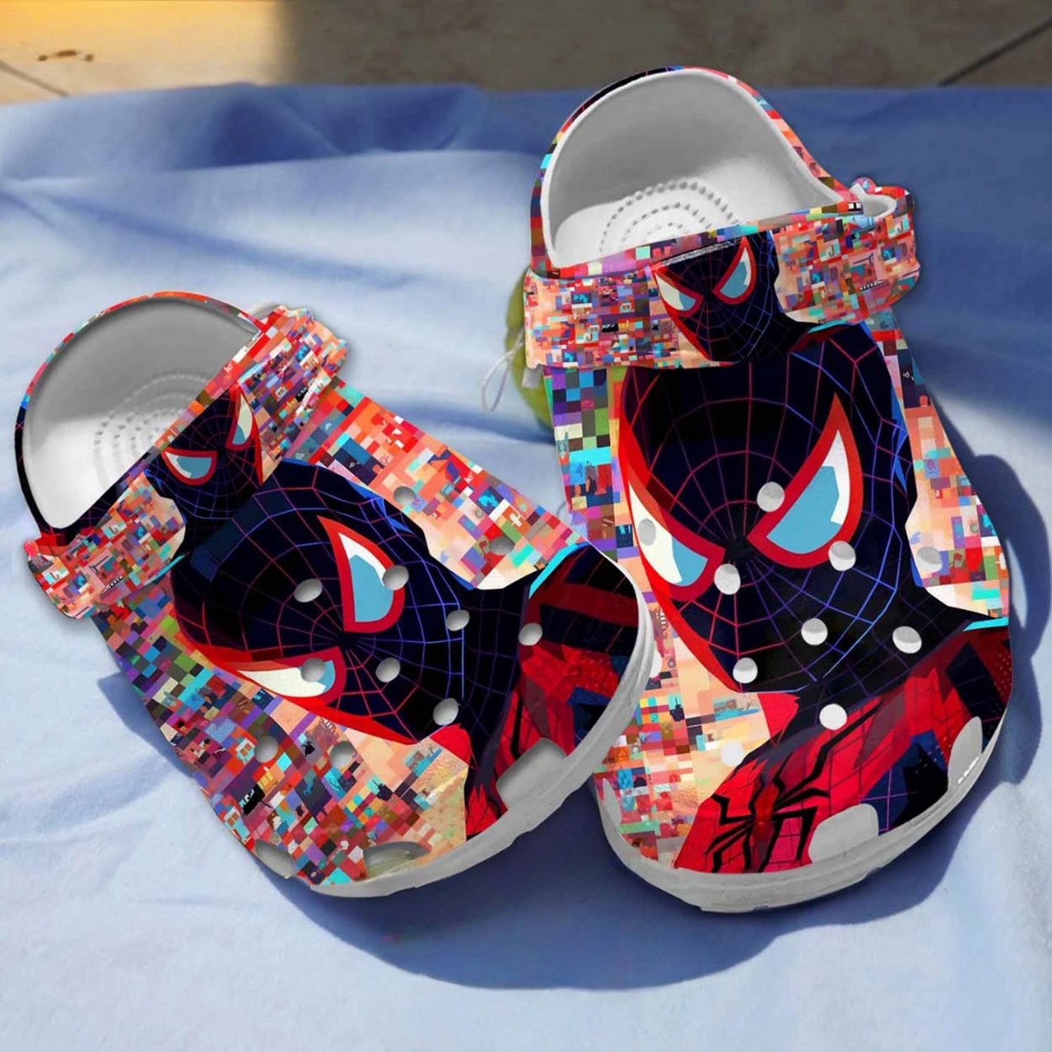colorful spiderman 3d comics clogs for kids 26 adults ann4x