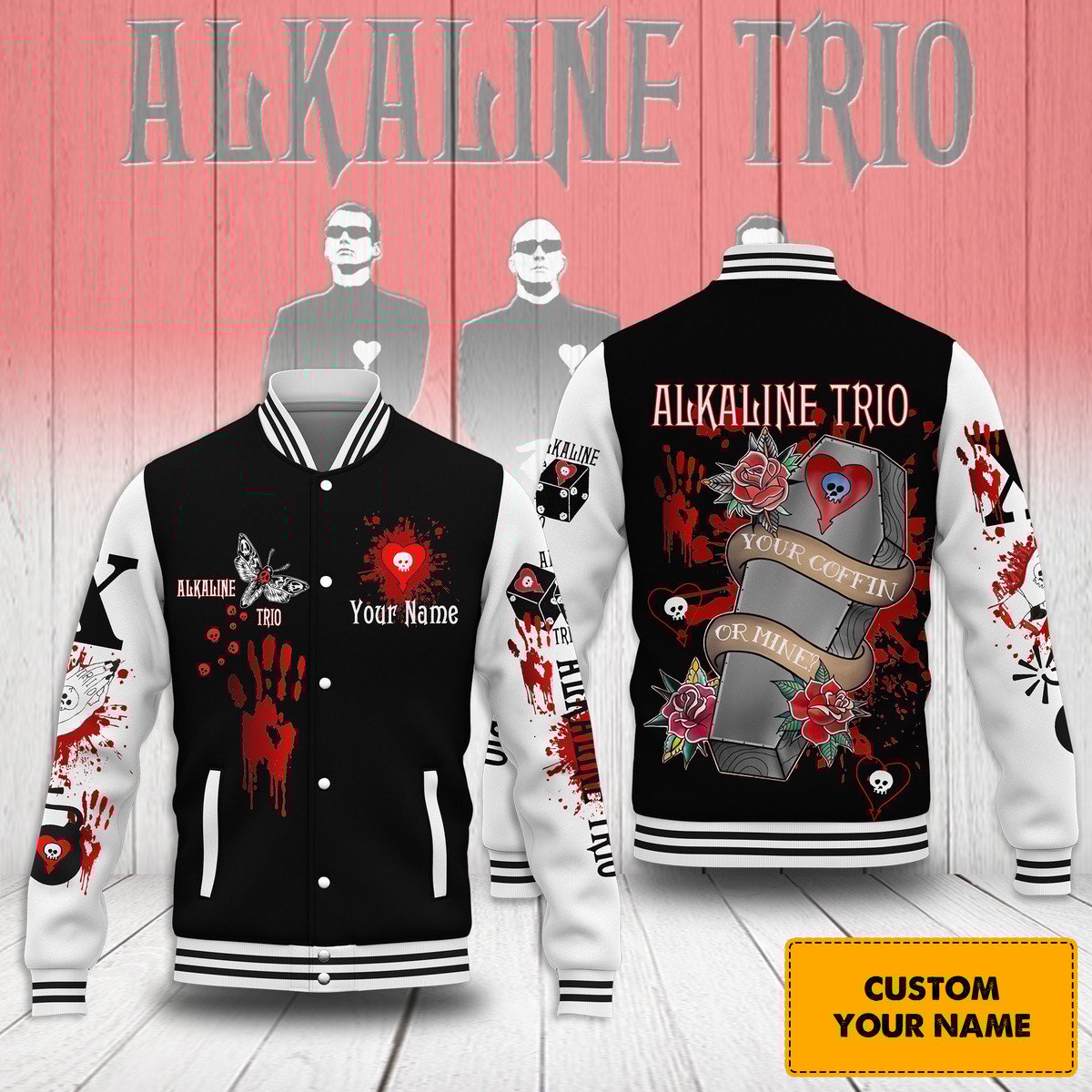 comfimerch alkaline trio new bomber baseball jacket for fan rs2x1
