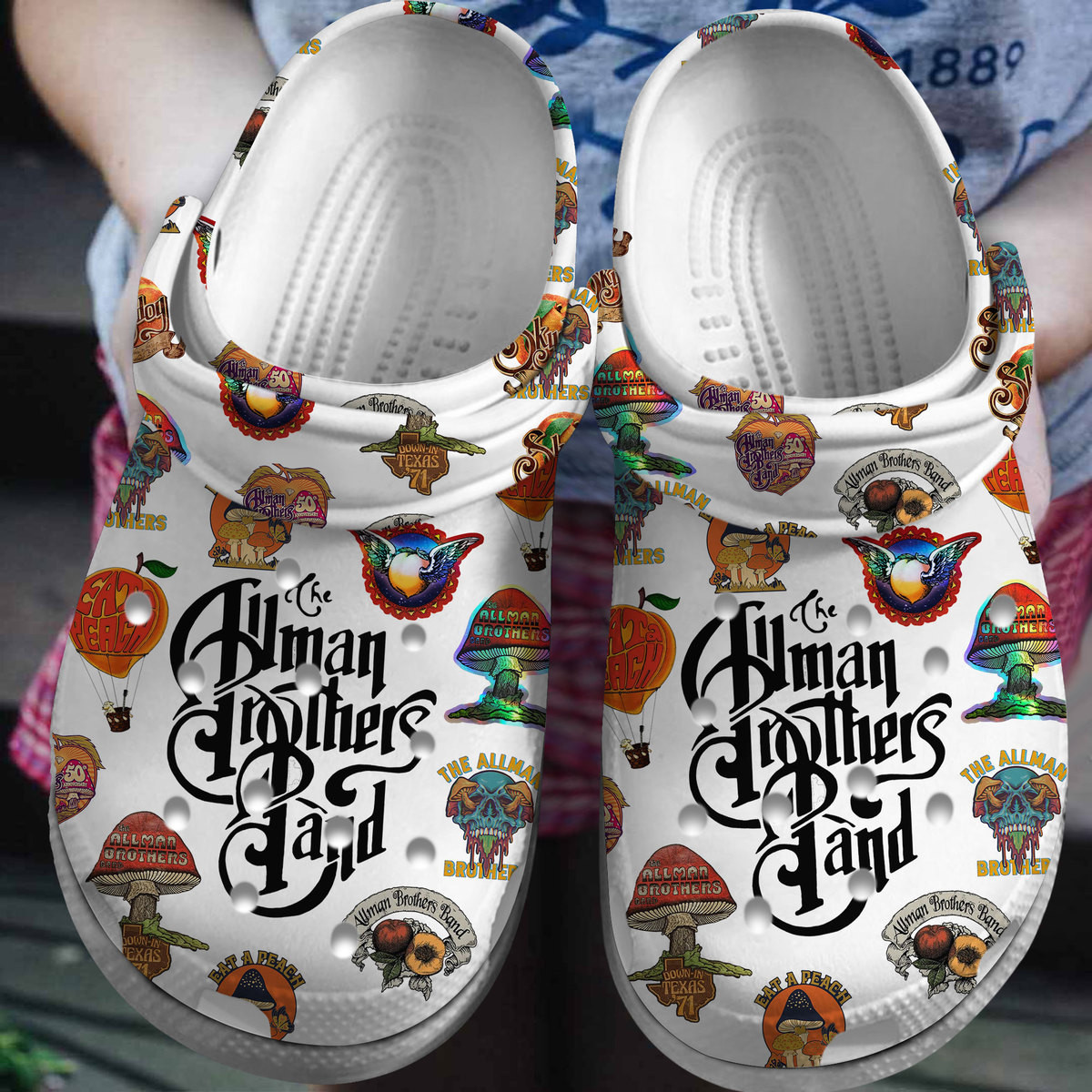 comfort the allman brothers band white clogs for kids and adults 5ny99