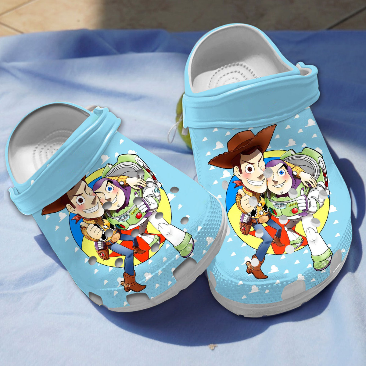 comfortable and breathable buzz lightyear blue clogs for kids 26 adults ayjre