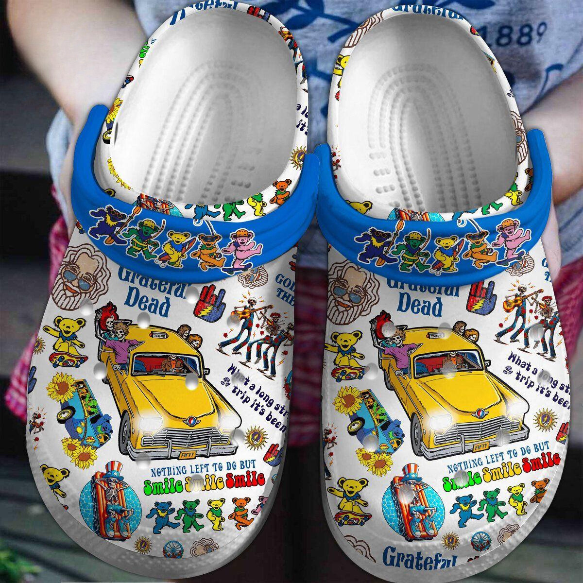 comfortable and stylish grateful dead music clogs unique gift for fans gdz4k