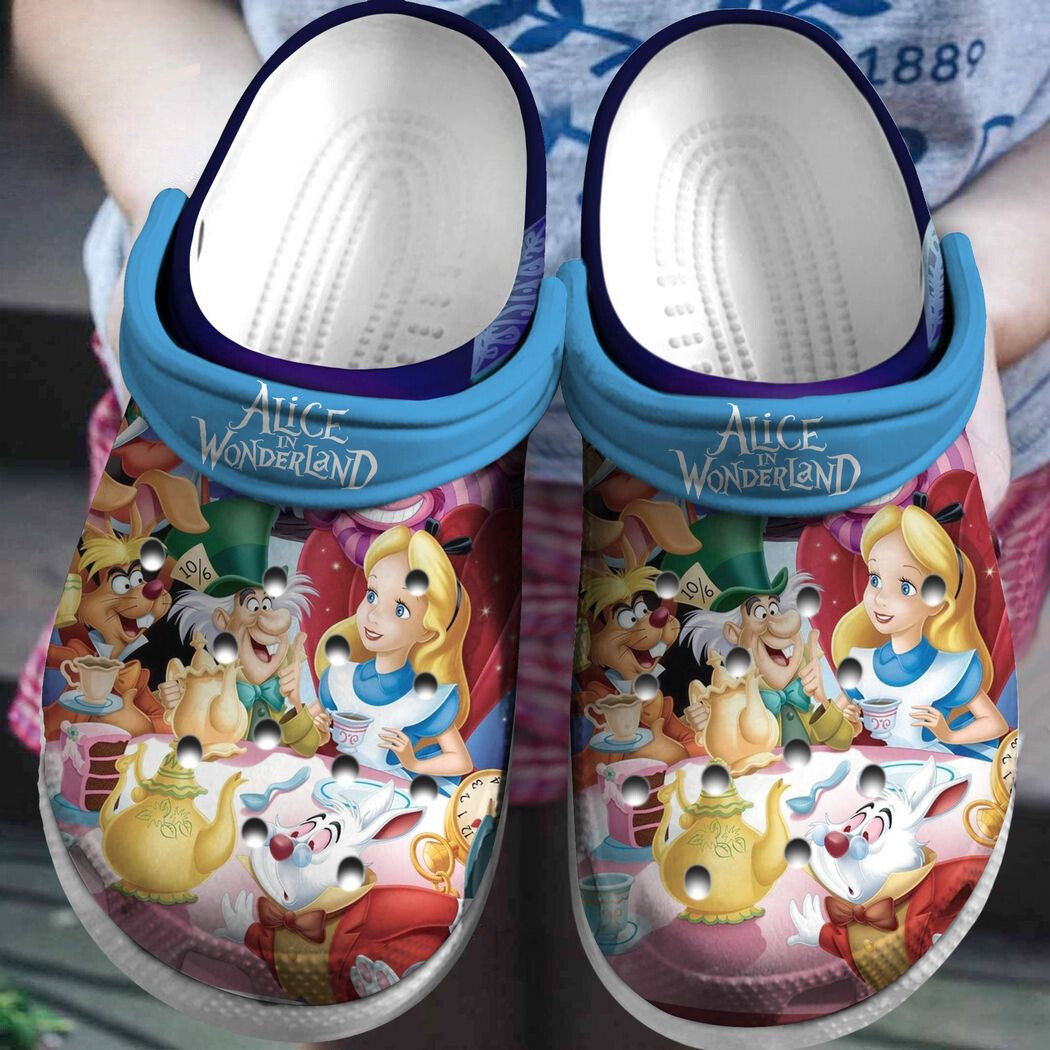 comfortable crocs alice in wonderland cartoon clogs agyr7