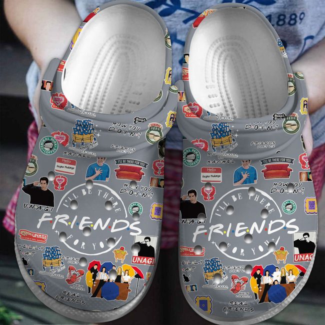 comfortable friends tv series grey crocs shoes for men and women xxo9h