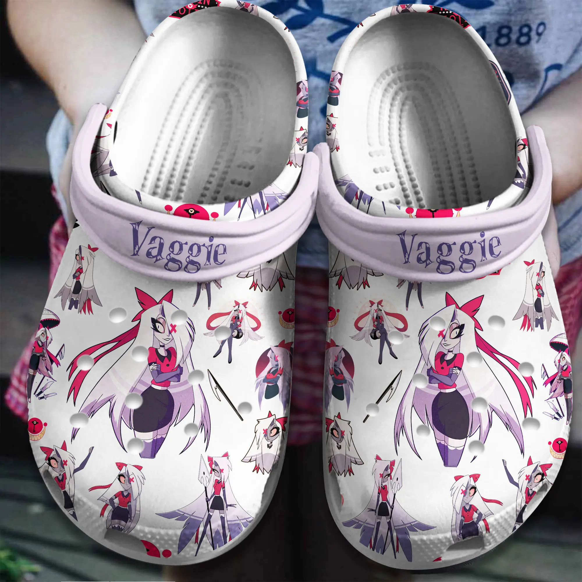 comfortable sandals vaggie from hazbin hotel tv series clogs qfv9w