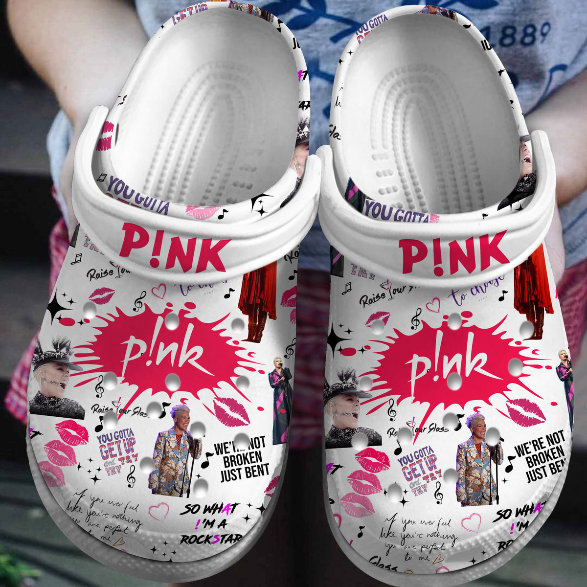 comfortable white slippers pink music artist clogs fast shipping worldwide hdoez