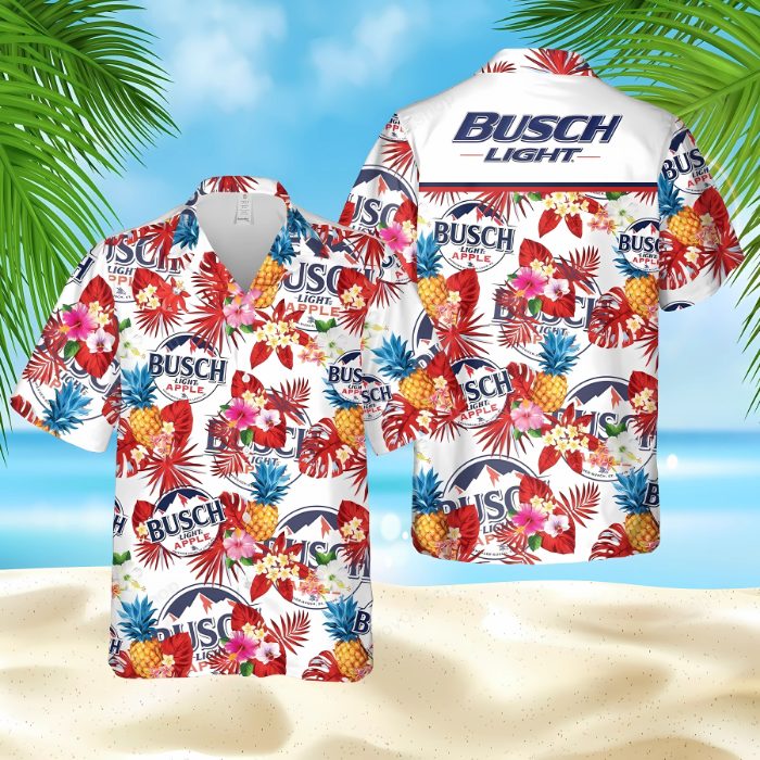 cool busch light beer hawaiian shirt for enthusiasts fan saqjt