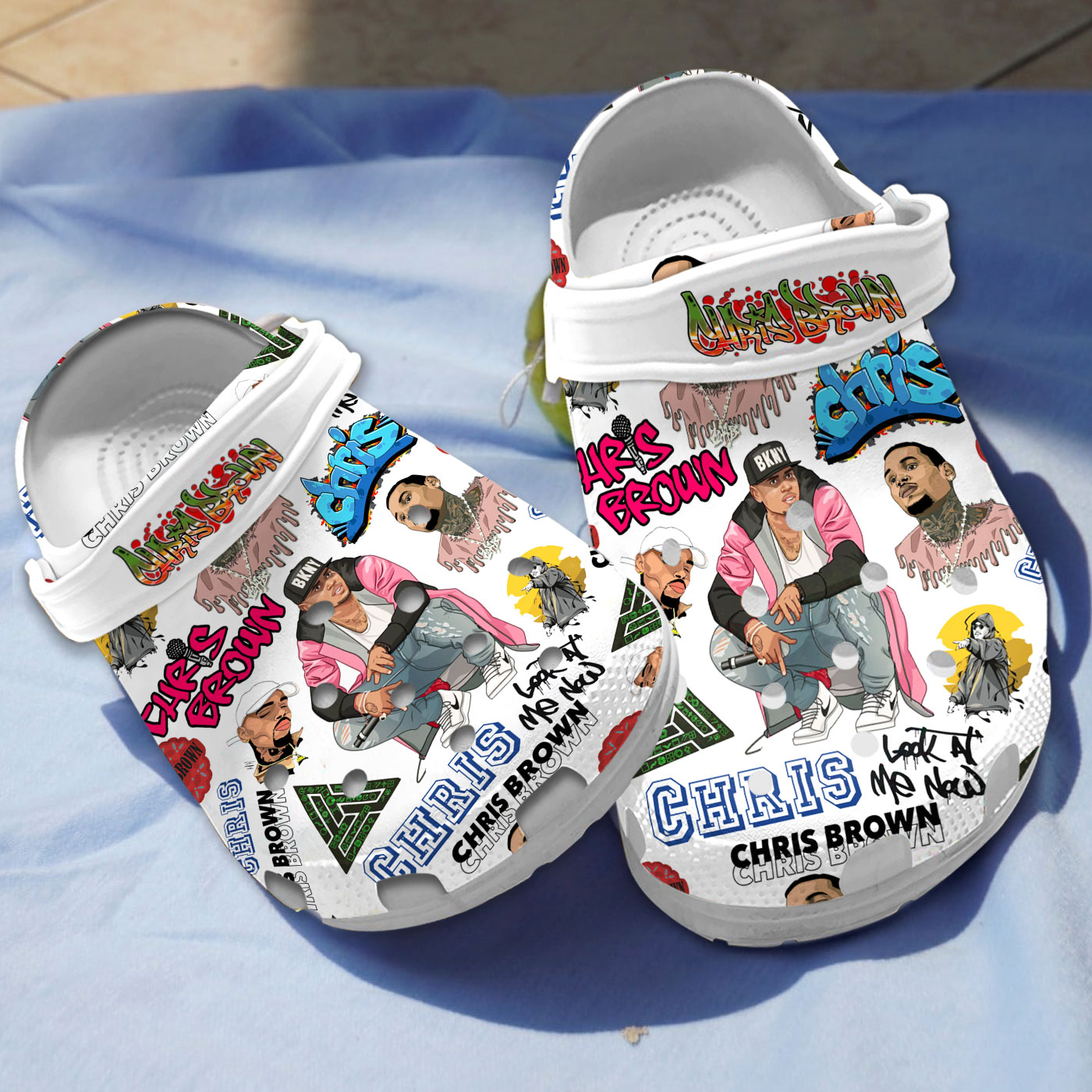 cool design chris brown music clogs slippers e8arr