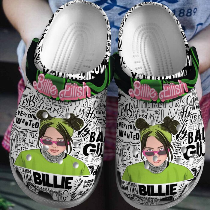 cool design singer billie eilish music clogs shoes pf87v
