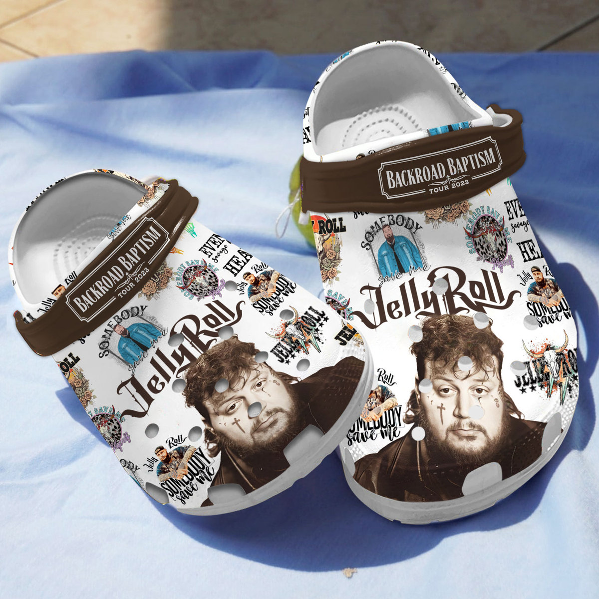 cool design singer jelly roll music clogs for fans 2xaf7
